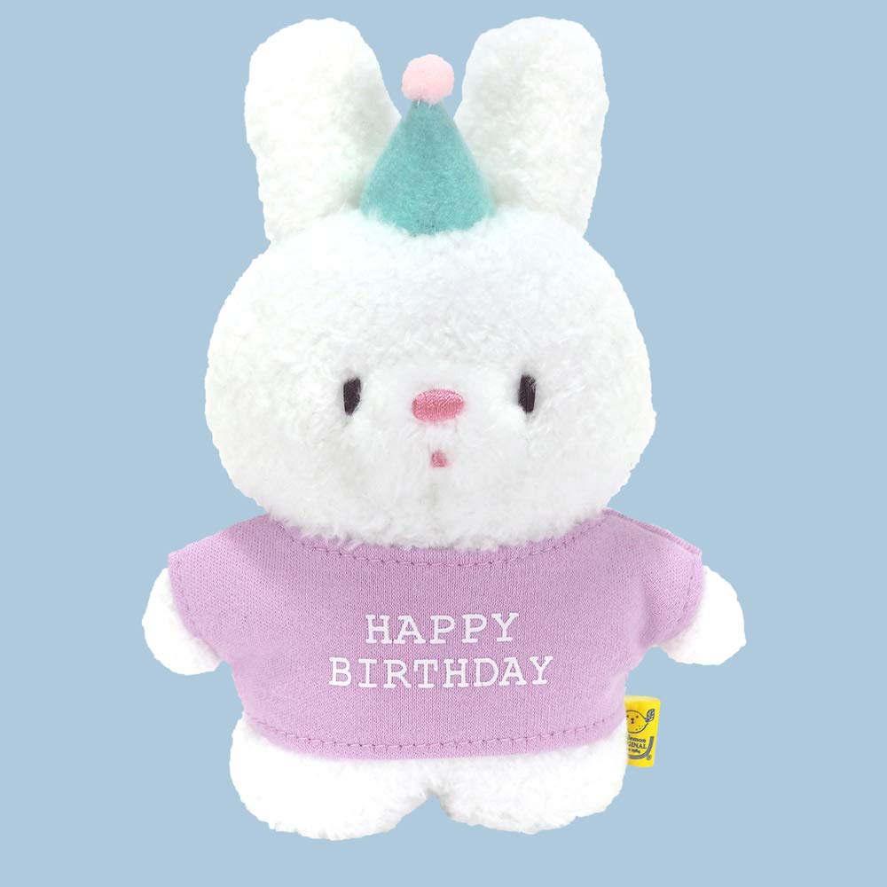 SUNLEMON Plush Doll Fluffy Tatton Birthday Rabbit White S