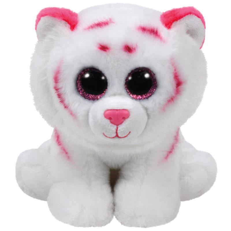 Ty Tabor the Tiger, Pink/White, Medium | Tiger Stuffed Animals | TY Toys
