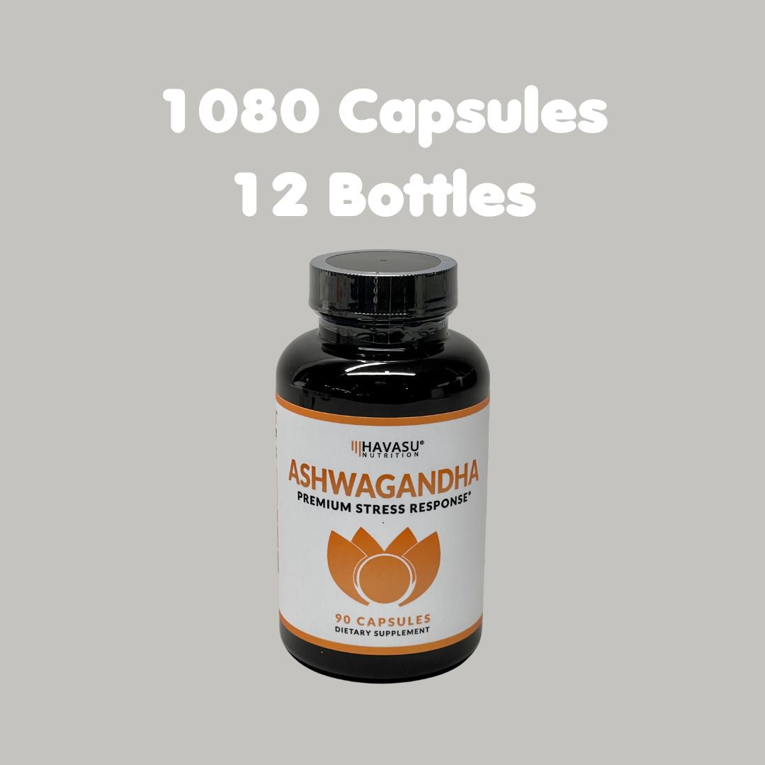 ZA @ HAVASU 12 Pack Ashwaganda Root Artichoke Leaf Extract Dietary Supplement 1080 Capsules 01/24