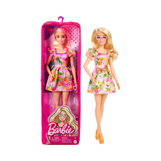 Barbie Fashionistas Doll #181 with Blonde Hair & Fruit Print Dress