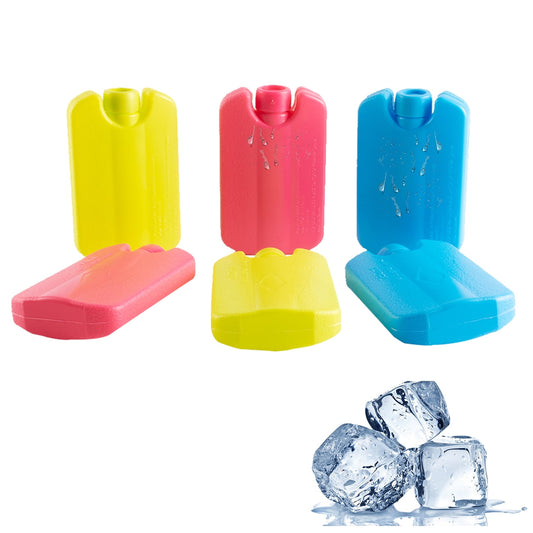 6 Compact Reusable Freezer Packs, Ice Packs for Lunch Boxes, Kids Lunch Ice Pack, Coolers, and Cooler Bags, Slim and Long-Lasting To Keep Food Cold and Fresh