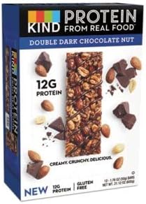 Kind Protein From Real Food Double Dark Chocolate Nut Bar, 1.76 Ounce (Pack of 12)