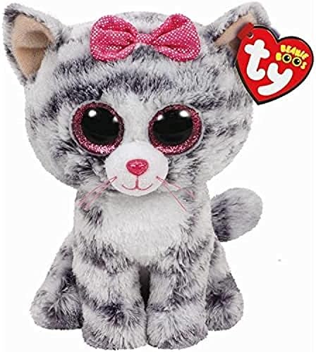 Ty Kiki Grey Cat Plush, Regular