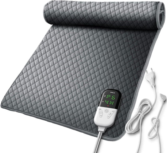 Heating Pad, 32"x24" King Size Electric Heat Pad for Back, Neck, Shoulder Pain, Fast Heating 6 Temperature Level, 4 Timer Modes, Auto Shut Off, Ultra Soft Machine Washable