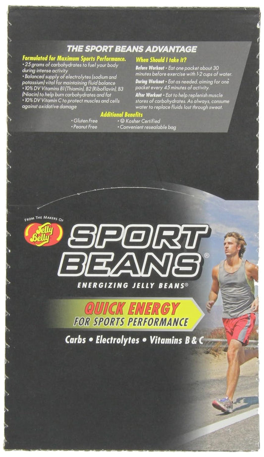 Jelly Belly Sport Beans, Orange Energizing Jelly Beans, 1-Ounce Bags (Pack of 24)