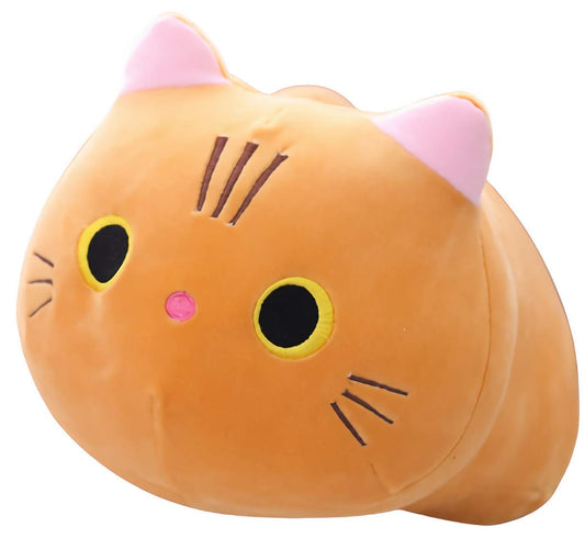 Cat Town Cute Dakimakura Fluffy Mochi Plush Cat Cushion Brown Stuffed Animal Toys