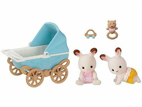 Epoch Twins And Furniture Set Of Sylvanian Families Chocolate Rabbit Df-14