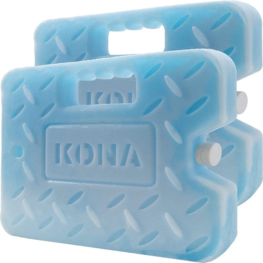 Kona XL 4 lb. Blue Ice Pack for Coolers - Extreme Long Lasting (-5C) Gel, Just Add Water Before First Use - Refreezable, Reusable