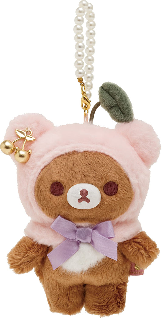 Rilakkuma Korikog No Jewel Cherry Hanging Stuffed Toy Chairoikoguma Mf70601