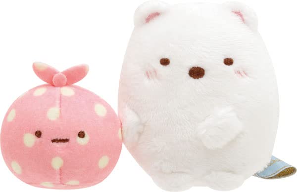 San-X Sumikko Gurashi  Bear Cafe At Home  Tenori Plush Pair Shirokuma Furoshiki Mf87401