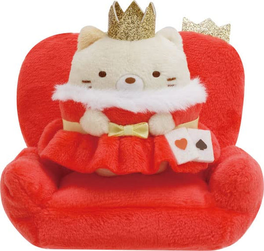 SAN-X Plush Toy Sumikko Gurashi Queen Of Hearts Neko Set