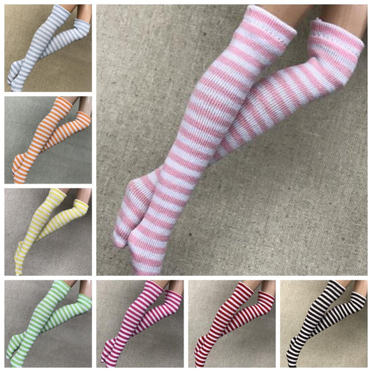 1Pairs 1/6 Doll's Stripe Blyth Socking for 1/6 Doll Socks Clothes Accessories(fit Azone,Kurhn,OB, Momoko,Barbies,Blyth,1/6 Doll)