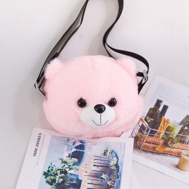 Cute Plush Teddy Bear Backpack Kawaii Bear Backpack Stuffed Bear Toy Children Crossbody Bag Kids Toy for Little Girl