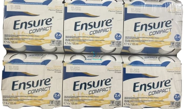 Ensure Compact Banana Nutritional Drinks - 24 x 125ml Case /  4 x 125ml