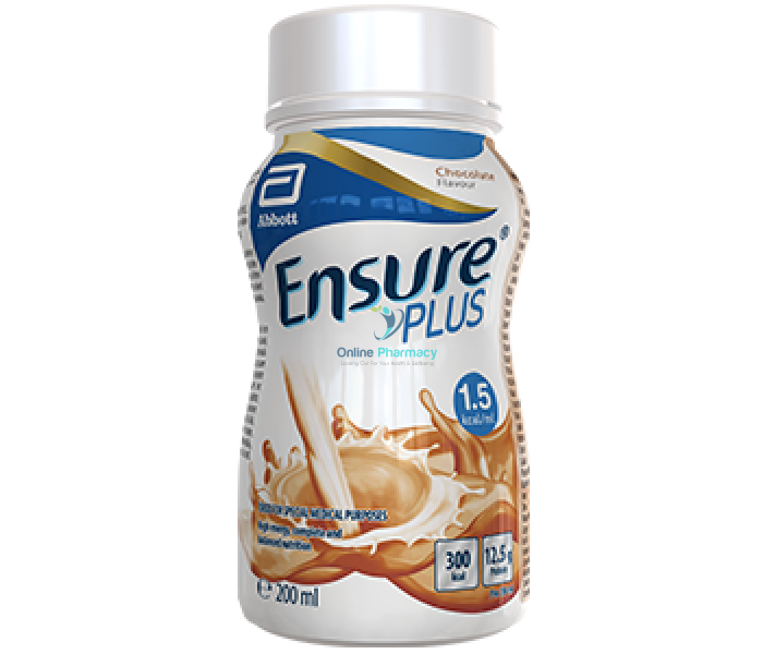 Ensure Plus Chocolate Nutritional Drink Bottle -  200ml / 24 x 200ml Case
