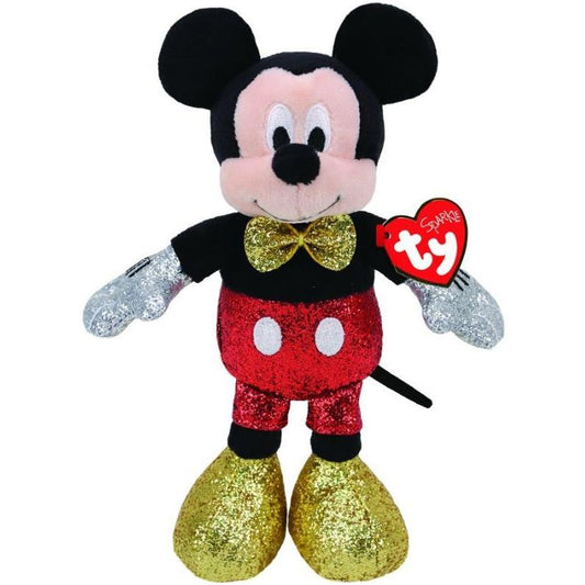 Ty Mickey, Super Sparkle Red, Medium | Mickey Mouse Plush