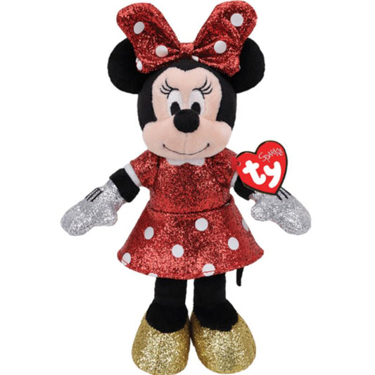 Ty Minnie, Super Sparkle Red Med | Minnie Mouse Plush