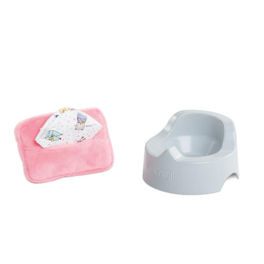 Corolle Potty and Baby Wipe for 12-inch baby doll